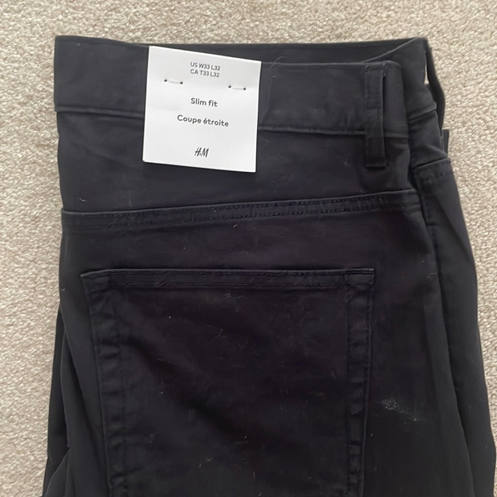 H&M mens black pants